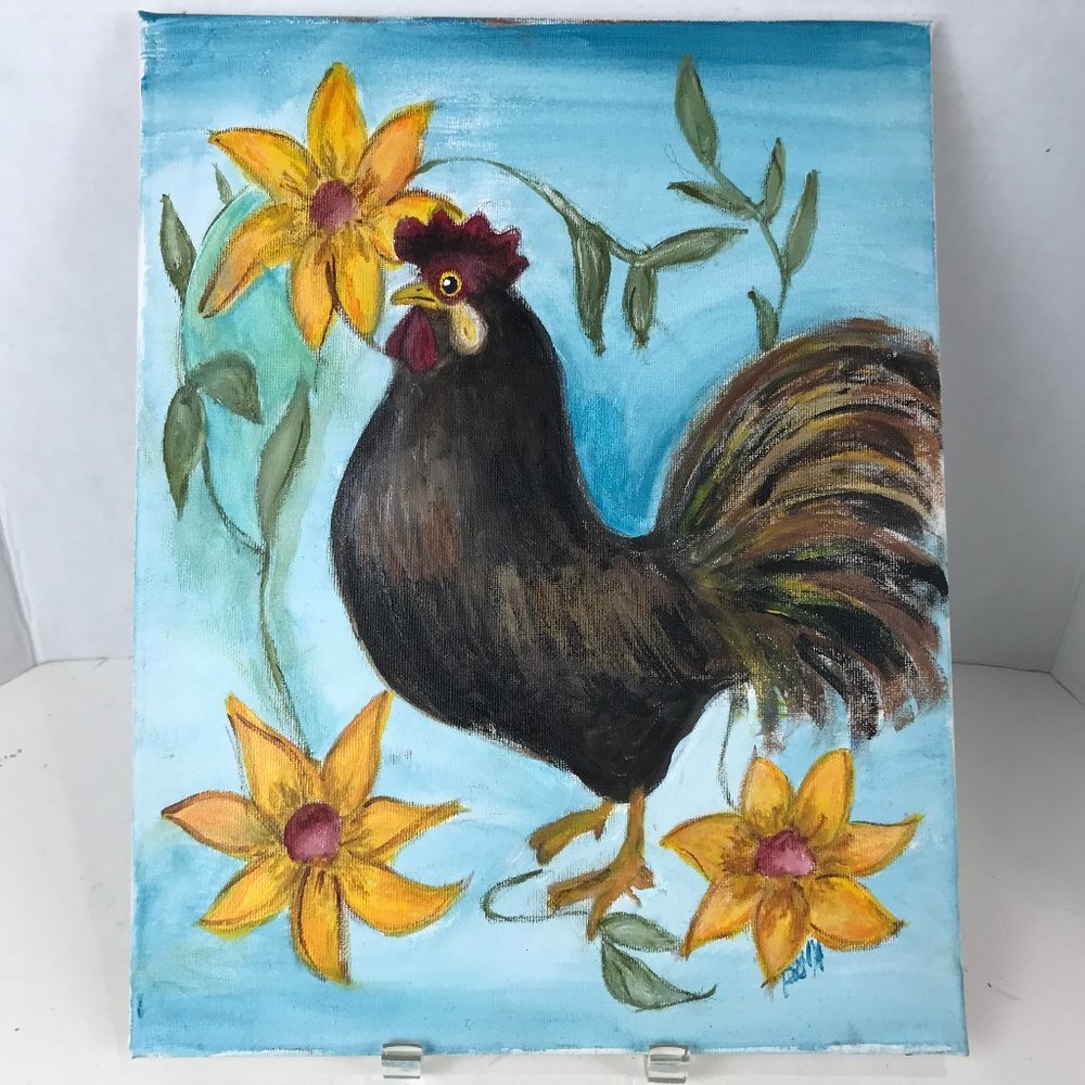Acrylic Rooster Painting